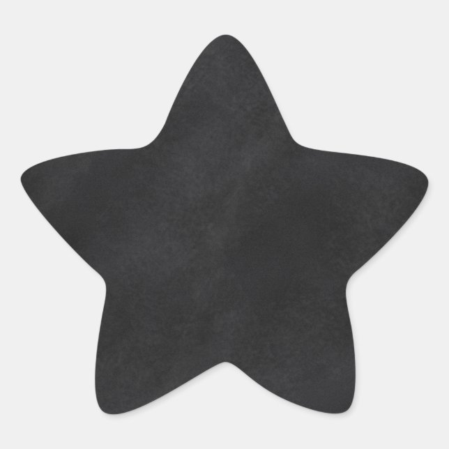 Retro Black Chalkboard Texture Star Sticker (Front)