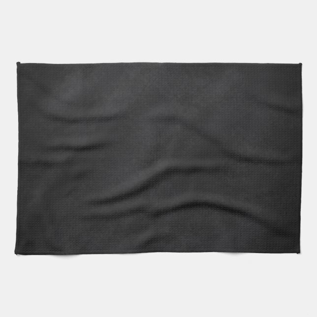 Retro Black Chalkboard Texture Tea Towel (Horizontal)