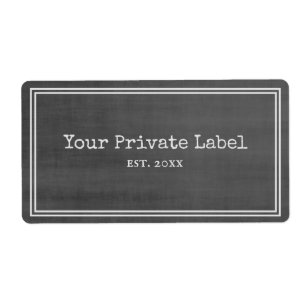 Retro Black Chalkboard Your Private Label Stickers