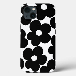 Retro Black Daisies #1 #decor #art iPhone 13 Case