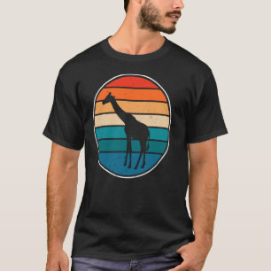 Retro Black Giraffe Vintage Style Cute Giraffe T-Shirt