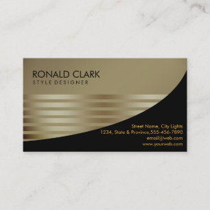 Retro Black Grey Financial Services Construction Business Card
