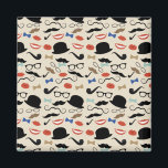 Retro Black Handlebar Moustache Pattern Magnet<br><div class="desc">Retro Funny Black Handlebar Moustache Moustache.</div>