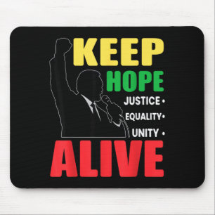 Retro black history inspirational keep hopes alive mouse pad