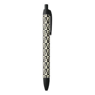 Retro Black & Tan Pattern Ink Pen