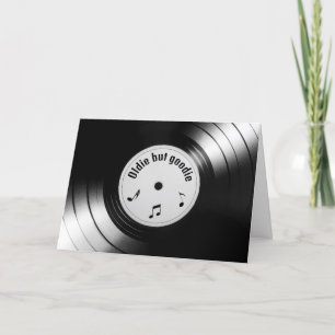 Retro Black Vinyl LP Record For Birthday Card