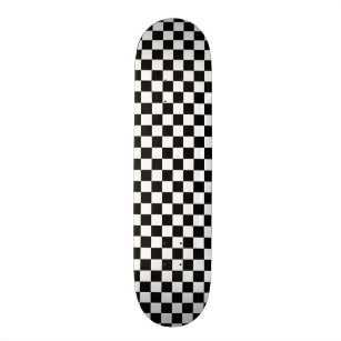 Retro Black/White Contrast Chequerboard Pattern Skateboard