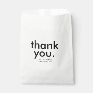 Retro Black & White Custom Thank You Design Favour Bag