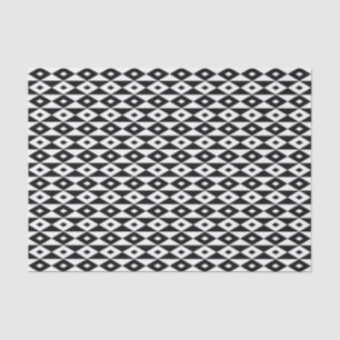 Retro Black White Diamond Shape Modern Pattern Tissue Paper