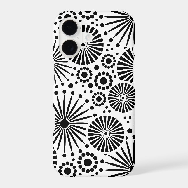 Retro black white flowers Droid RAZR Case (Back)