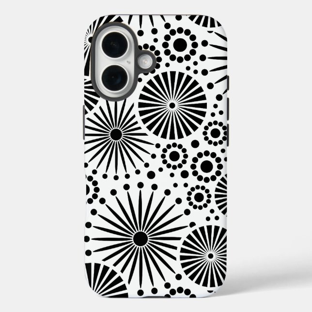 Retro black white flowers iPhone 5 Case (Back)