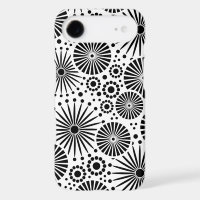 Retro black white flowers Samsung Galaxy S Case