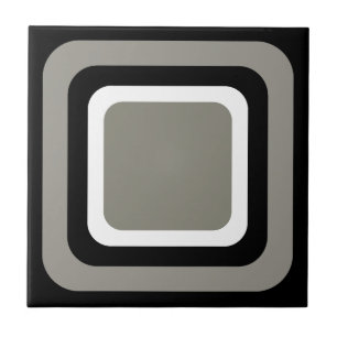 Retro Black White Grey Ceramic Tile