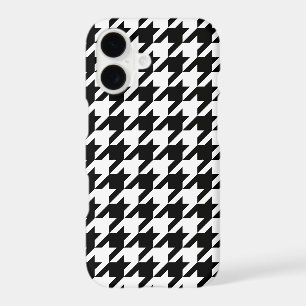 Retro Black White Houndstooth Weaving Pattern