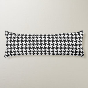 Retro Black White Houndstooth Weaving Pattern Body Cushion