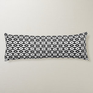 Retro Black White Lozenges Modern Pattern Body Cushion