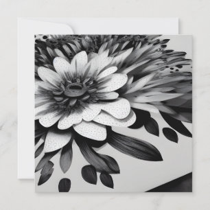 Retro Black & White Paper Flowers