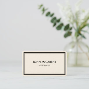 Retro Black White Professional Elegant Minimalist  Business Card