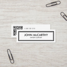 Retro Black White Professional Stripes Minimalist