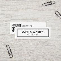Retro Black White Professional Stripes Minimalist