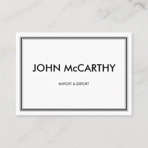 Retro Black White Professional Three Stripes Business Card