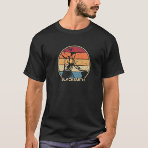 Retro Blacksmith Anvil Hobby Legend Forging Blacks T-Shirt