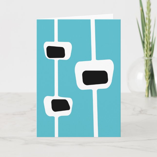 Retro Blank Folded Greeting Card (Front)