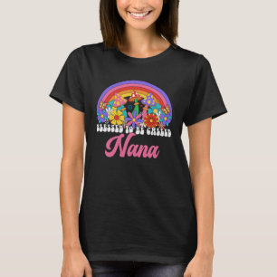 Retro Blessed To Be Called Nana Rainbow Groovy Hip T-Shirt