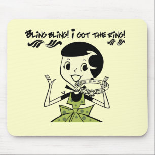 Retro Bling Ring Tshirts and Gifts Mouse Pad