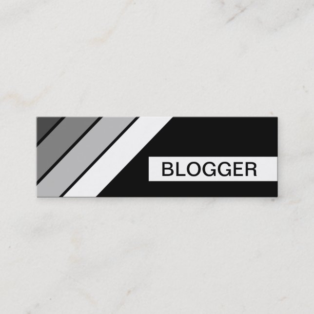 retro BLOGGER Mini Business Card (Front)