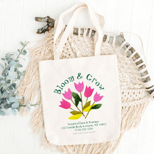Retro Bloom & Grow Floral Garden Farm Boutique Tote Bag