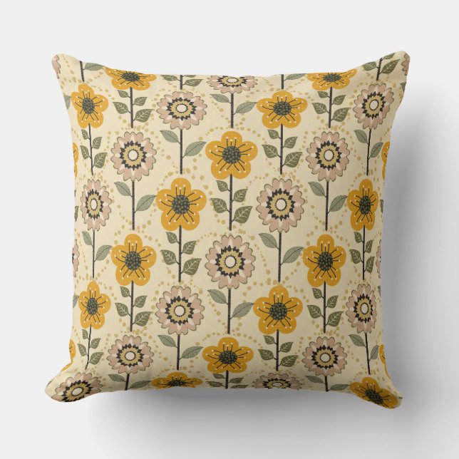 Retro Bloom Harmony Cushion (Front)