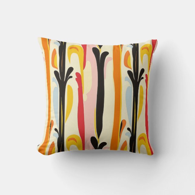 Retro Bloom in Colours Cushion (Front)