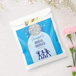 Retro Blue 70s Disco Dancing Queen Bridal Shower Favour Bag