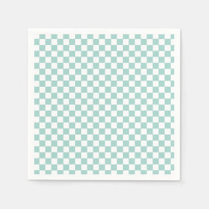 Retro blue check Skateboard two rad 2nd Birthday Napkin