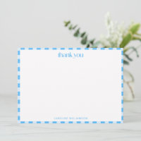 Retro Blue Chequered Personalised Name Baby Boy