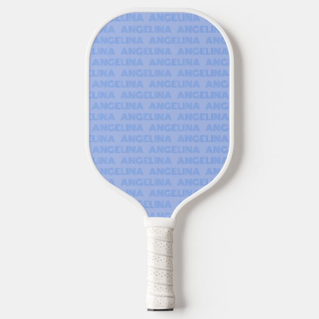 Retro Blue Custom Name Pickleball Paddle 70s (Front)