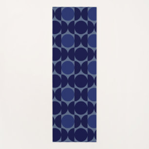 Retro Blue Geometric Yoga Mat