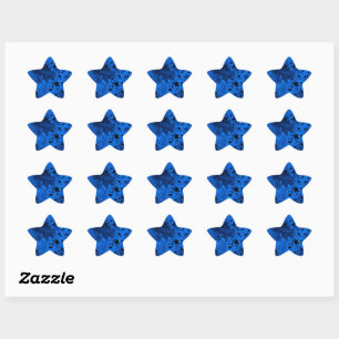 Retro Blue Paint Splatter Heart Sticker
