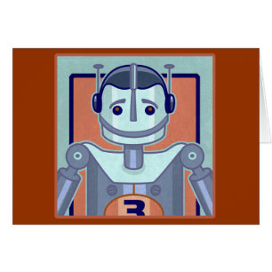 Retro Blue Robot Kids