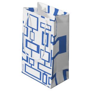 Retro Blue Small Gift Bag