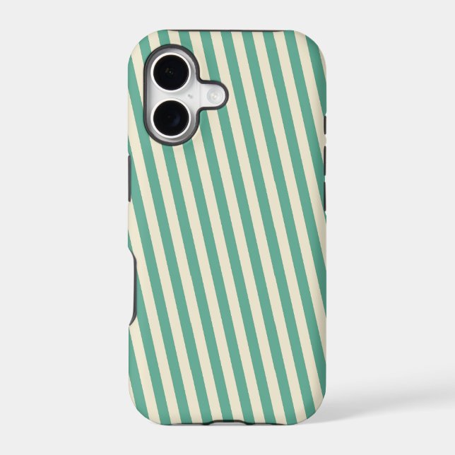 Retro Blue Striped Pattern (Back)