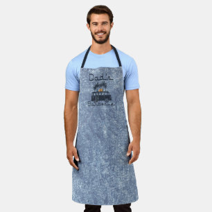 Retro Blue Surf Van Dad's Barbecue Apron
