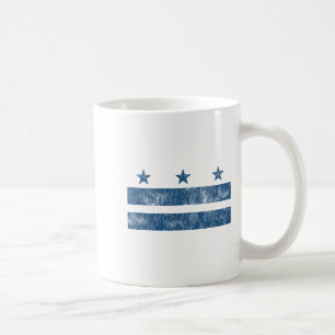 Retro Blue Washington Dc Flag District Of Columbia Coffee Mug