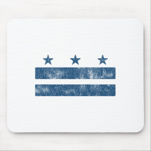 Retro Blue Washington Dc Flag District Of Columbia Mouse Pad