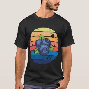 Retro Blueberry Vaccinium myrtillus Healthy Summer T-Shirt