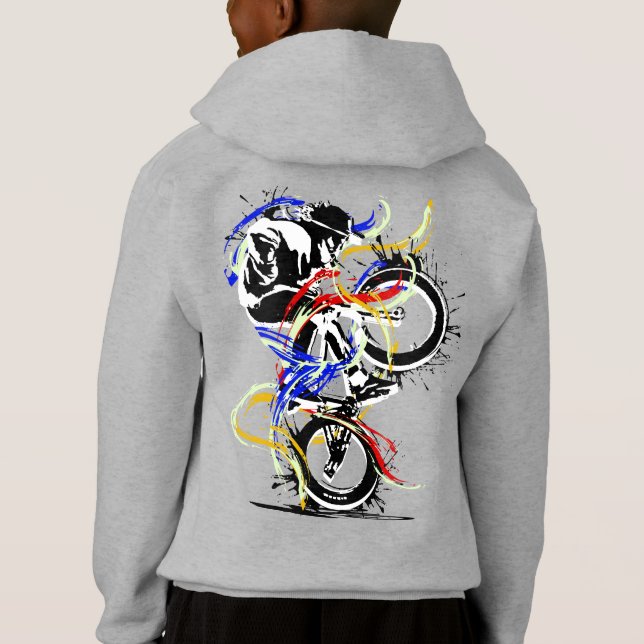 Retro Bmx Bike - Bmx Bicycle Hoodie  - Bmx Apparel (Back)
