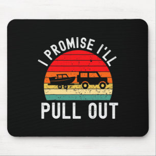 Retro Boating Men Funny Boat Captain Hate Pulling Mouse Pad