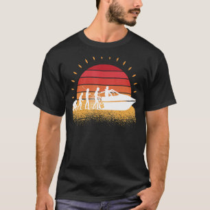 Retro Boating, Motorboat, Funny Motor Boat Captain T-Shirt
