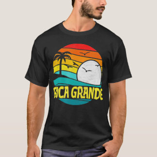 Retro Boca Grande Beach Sun Surf 80s Graphic T-Shirt